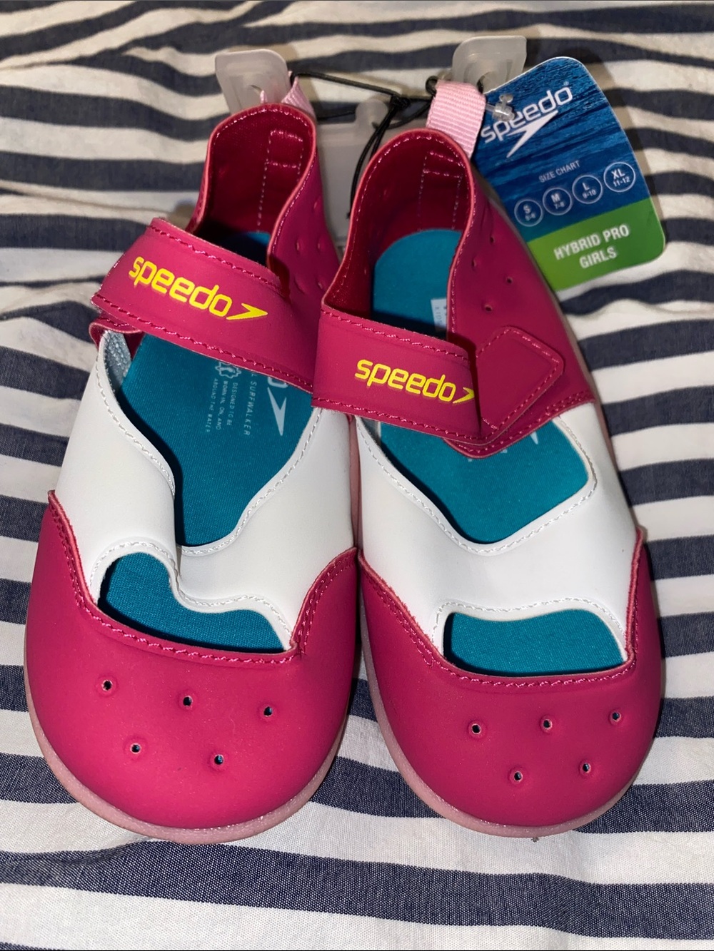 Speedo Girls Pink and White Hybrid Water Shoes